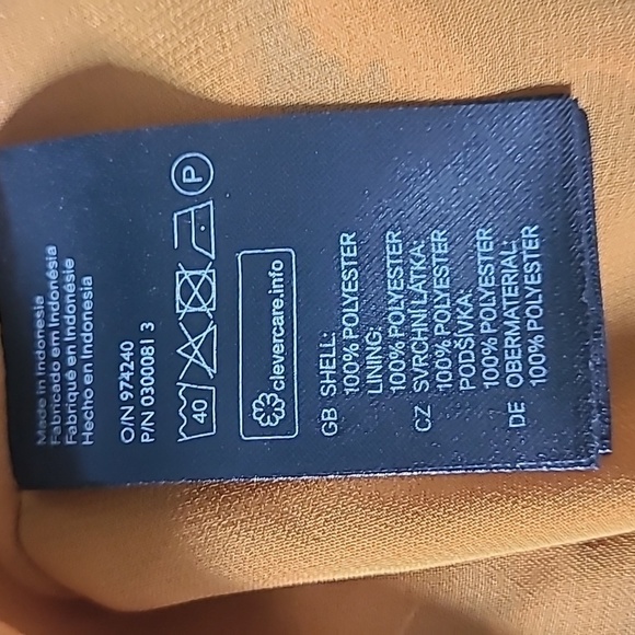 H & M Goldenrod Sheer Floral Print Short Sleeve Blouse Size Small - Picture 5 of 5